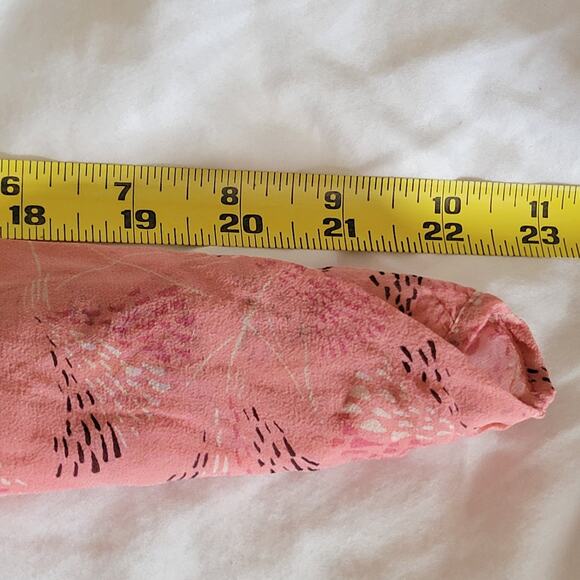 Y2K The Limited Women Silk Blouse Size M Pink Sheer Lined Front Bow Soft Spring - Picture 8 of 8